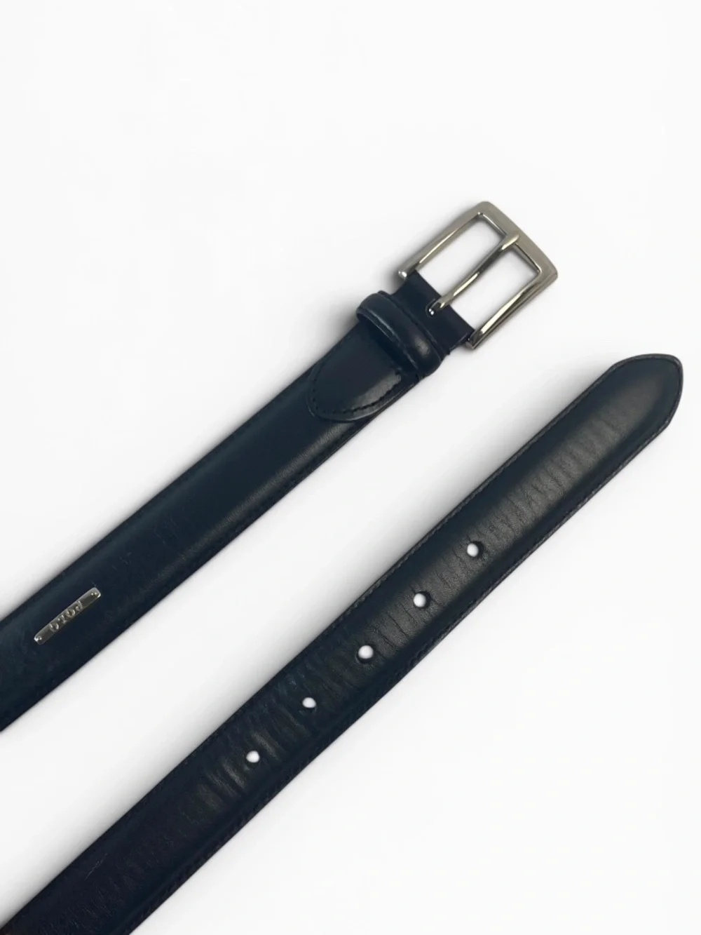 Polo Ralph Lauren Italian Leather Dress Belt in Black Size 34